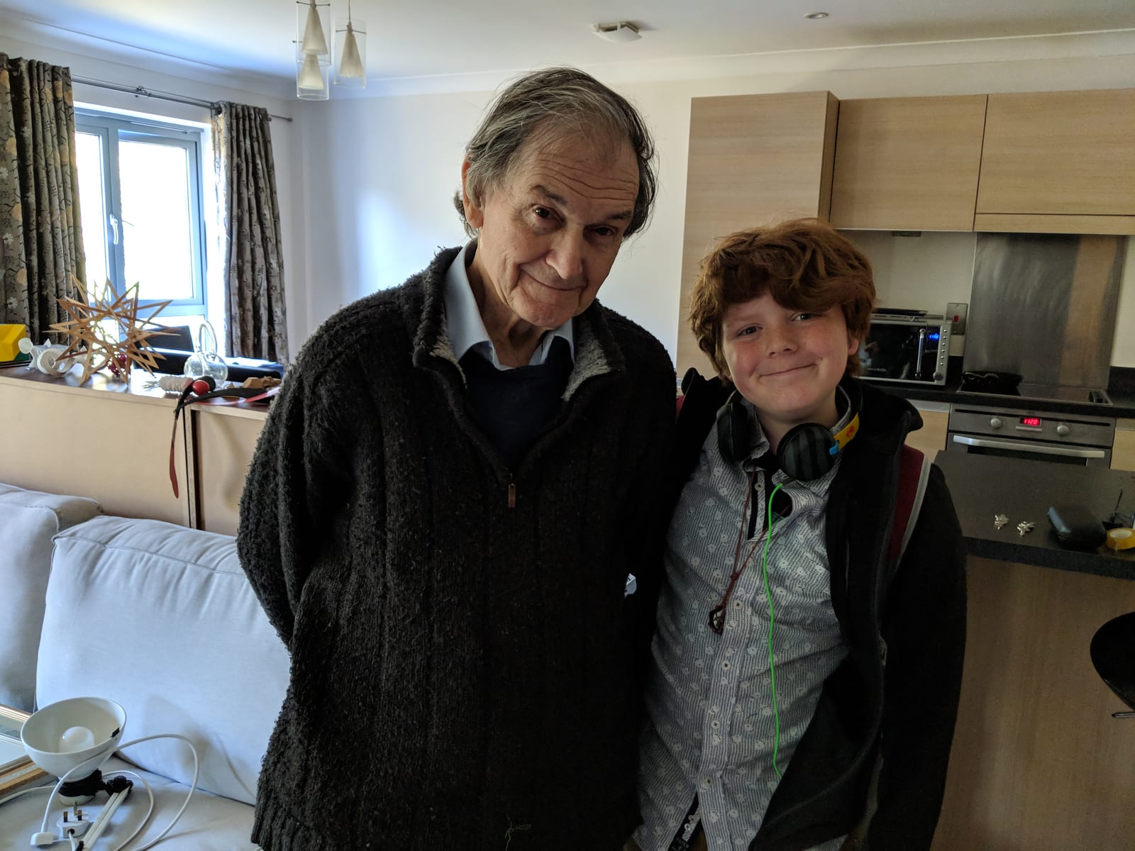 Liam Reid with Sir Roger Penrose